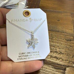 Mother of Pearl and Cubic Zirconia Necklace